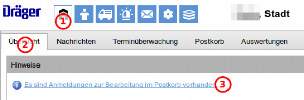Info-Meldung bei den Hinweisen nach dem Einloggen Info-Meldung bei den Hinweisen nach dem Einloggen