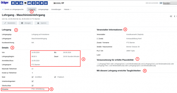 Informationen zum Lehrgang