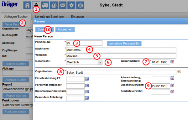Neues JF-Mitglied anlegen